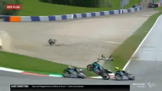 Momento del accidente en el GP de Austria