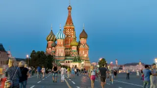 Foto de archivo de la Plaza Roja de Moscú