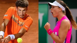 Pablo Carreño y Paula Badosa, en octavos de final de Roland Garros.