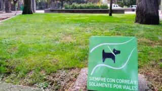 Los perros pueden acceder a los parques en Huesca pero siempre con correa y por los viales.