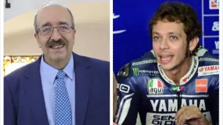 Manuel Rando y Valentino Rossi