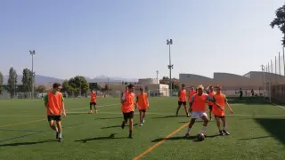 Actividad de deporte escolar en las instalaciones del Campus de Huesca durante el curso 2019-2020.