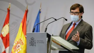 El ministro Salvador Illa, este viernes en Valladolid.