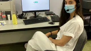 Irene Serrano, en el centro de salud del Arrabal.