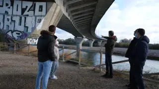 Concejales de Ciudadanos en las localidades de Villafranca de Ebro, La Puebla de Alfindén y Fuentes de Ebro han advertido de la presencia de una gran isla de grava en el río Ebro, a su paso en el puente de la Z-40