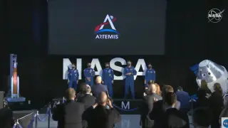 Cinco de los astronautas seleccionados.