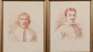 Retratos de Felipe Liaño y Pedro Roldán.