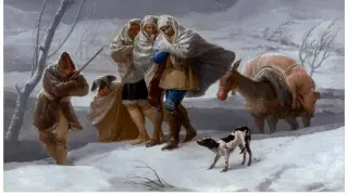 'La nevada' o 'El Invierno', obra de Goya de 1786 que puede verse en el Prado.