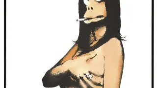 Sale a subasta la icónica caricatura de Demi Moore obra de Banksy