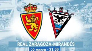 Horario y dónde ver el Real Zaragoza-Mirandés.