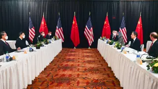Las reuniones entre Estados Unidos y China en Anchorage.