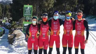 Buen papel de los triatletas aragoneses en Andorra.