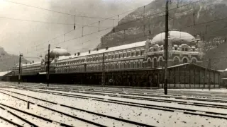 Estación de Canfranc en 1948