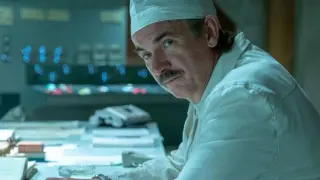 Paul Ritter, en su papel de Anatoli Diátlov, ingeniero jefe adjunto de la central nuclear de 'Chernobyl'.