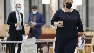 La primera ministra noruega Erna Solberg
