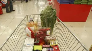 Carro de la compra en los supermercados Simply