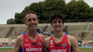 Carlos y Pol Oriach, tras la prueba de 3.000 obstáculos celebrada en Monzón