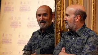 El actor Javier Cámara durante la presentación de la película "El olvido que seremos" este miércoles en la Casa América en Madrid.
