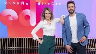 Ana Ibáñez y Àngel Pons en el nuevo plató de 'España Directo'