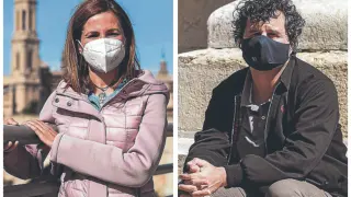 Pilar Yagüe, fisioterapeuta, y Sebastián Lahuerta, ingeniero, son dos de los 20.000 aragoneses afectados por la covid persistente.