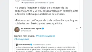 Primeras reacciones del Gobierno tras el hallazgo del cuerpo de una de las niñas desaparecidas en Tenerife.