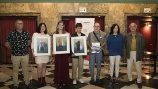 De izquierda a derecha, Antonio González, Mariangel Barra, Carla Bernal, Javier Rivera, Fernando Morlanes, Silvia Castell y Eugenio Mateo.