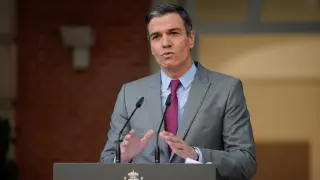 Spains Prime Minister Pedro Sanchez delivers a statement as he announces pardons for jailed Catalan separatist leaders, at Moncloa Palace in Madrid, Spain, June 22, 2021. REUTERS/Juan Medina[[[REUTERS VOCENTO]]] SPAIN-POLITICS/CATALONIA-SANCHEZ