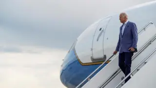 U.S. President Joe Biden arrives in Newcastle, Delaware