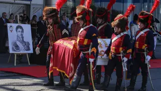 Ceremonia de entrega en Moscú de los restos del general Charles-Etienne Gudin de la Sablonniere