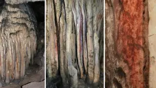Rastros pictóricos en la cueva de Ardales