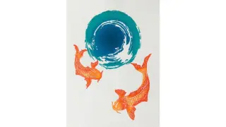 ‘Como pez fuera del agua’, obra salida del estudio de xilografía de Fabiola Gil Alares y creada mediante la técnica del ‘mokuhanga’.