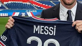 Messi, con la camiseta del PSG