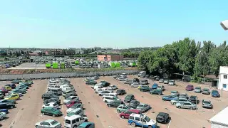 Instalaciones del depósito municipal de vehículos de Zaragoza.