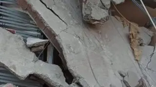 Edificio derrumbado en Peñíscola