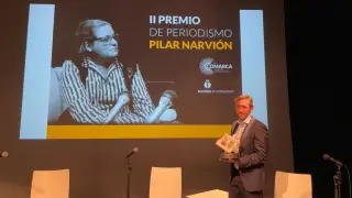 El periodista Javier Ruiz con el premio