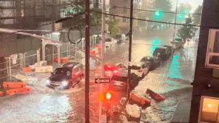 Inundaciones en las calles de Nueva York