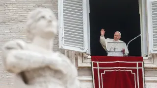 El Papa, este domingo durante el Angelus.