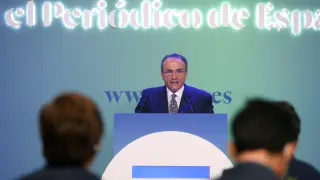 El presidente de Prensa Ibérica, Javier Moll, en la presentación del diario.
