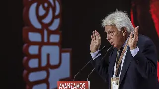 Felipe González, durante su intervención en el 40º congreso del PSOE.