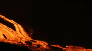 Descenso de la lava en La Palma