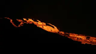 Descenso de la lava en La Palma