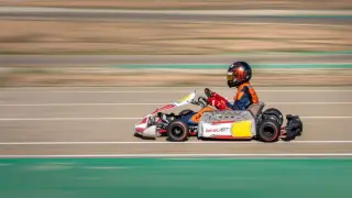 Kart eléctrico en el Circuito de Karting Internacional de Motorland Aragón.