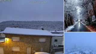 La nieve caída en Aragón inunda las redes de fotos y vídeos