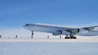Aterrizan por primera vez en la historia un avión Airbus en la Antártida