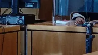 El cómico David Suárez en el juicio.