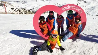 Participantes en los servicios de esquí de la Ribagorza.