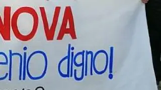 Protesta laboral de Nueva Pescanova en Vigo.