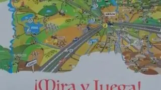 Soporte publicitario del mapa de la Comarca de la Hoya de Huesca para jugar esta Navidad.