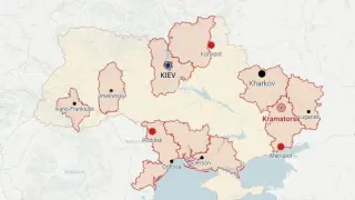 Mapa de la invasión rusa a Ucrania