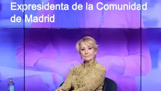 Esperanza Aguirre, expresidenta de la Comunidad de Madrid, este 8-M.